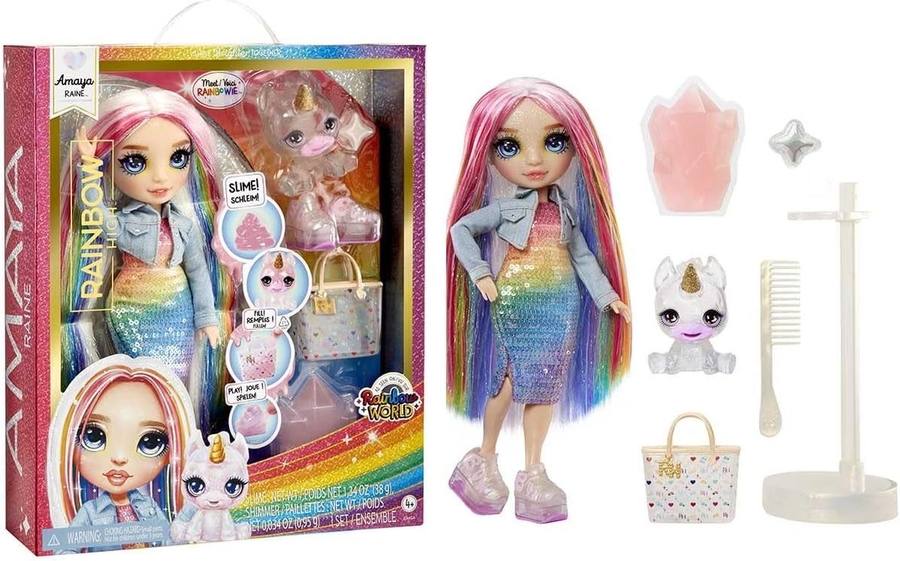 Amaya Slime & Pet, 28 cm – Testsieger Rainbow-High-Puppe