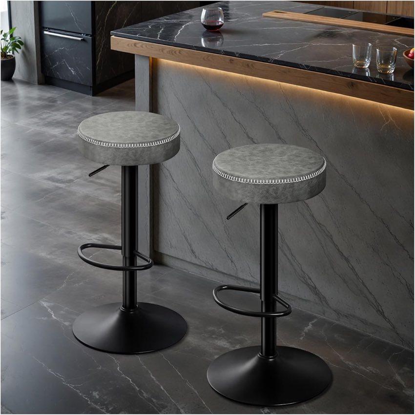 STOOLINK Barhocker 2er Set grau