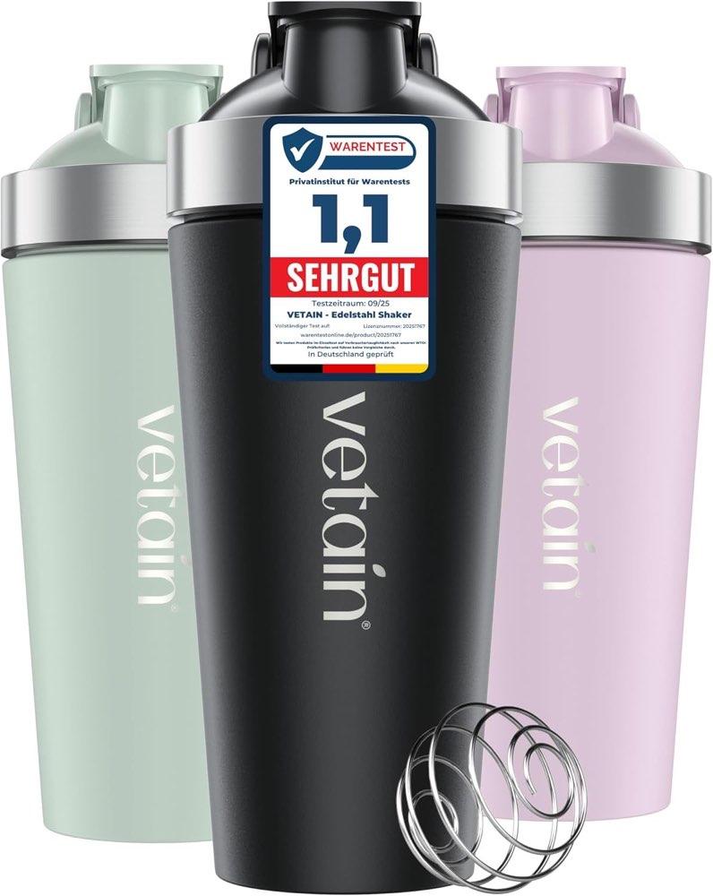 VETAIN Edelstahl-Shaker 700 ml Schwarz