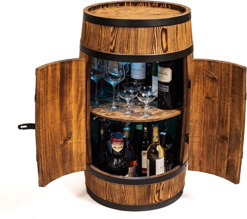 CREATIVE COOPER Fass-Bar Tür RGB geflammt 80 cm