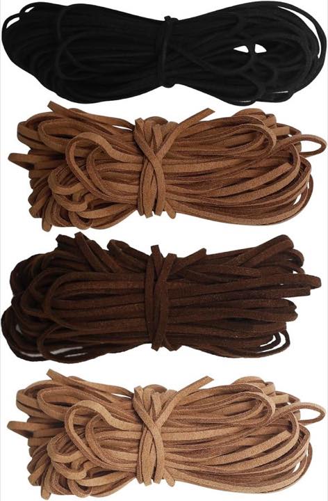 AMANDELIZABE Faux-Wildleder, vier Farben