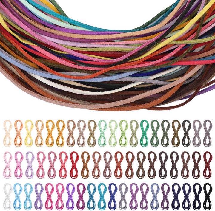 FdcLixuvol Lederband 60 Farben, flach 2 mm