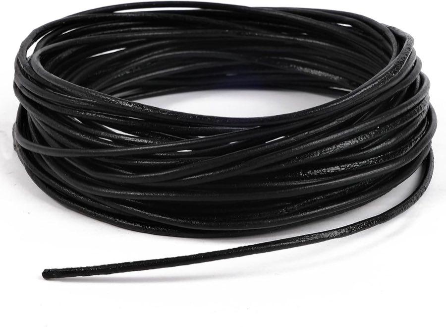 RUBY Lederband schwarz, etwa 10 m