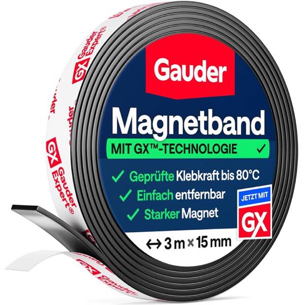 GAUDER GAUDER Magnetband selbstklebend, 3 m x 15 mm