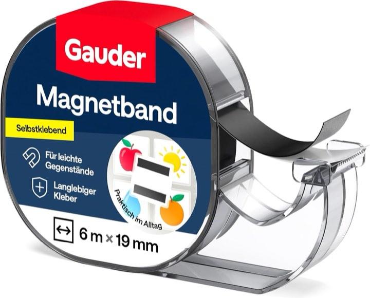 GAUDER Magnetband im Spender, 6 m x 19 mm