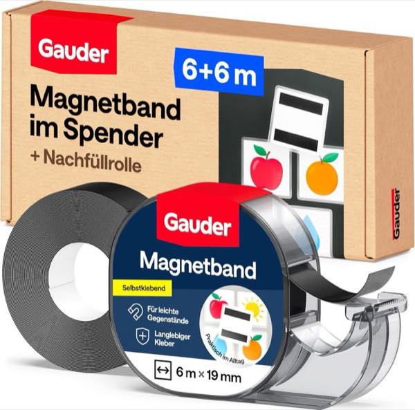 GAUDER Magnetband im Spender plus Nachfüllrolle