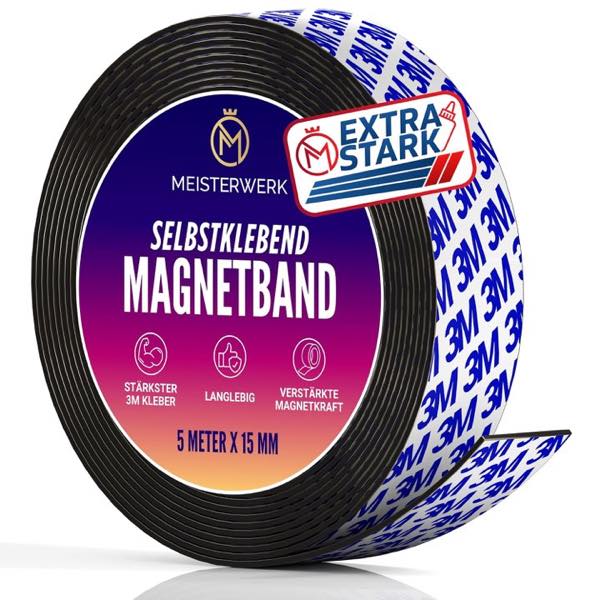 MEISTERWERK Magnetband selbstklebend, 5 m