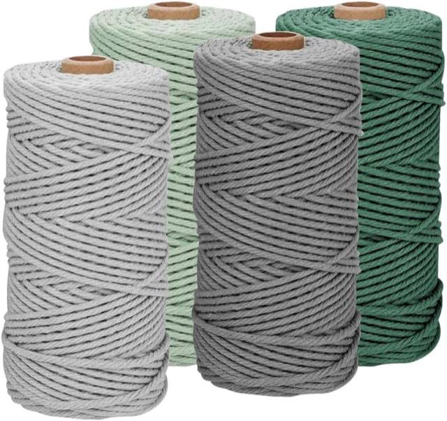 Kinfezlon Makramee-Garn 4er-Set 3 mm