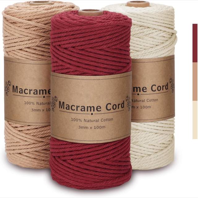 DOBIGER Makramee-Garn 3 Farben, 3 mm