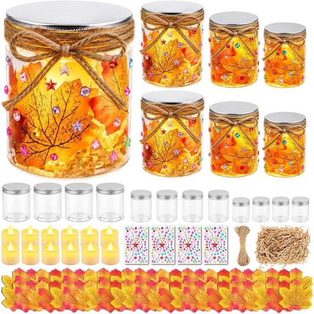 HILKKET Herbst-Deko mit LED, 12 Flaschen