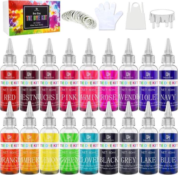 DecorRom Tie Dye Kit, 18 Farben