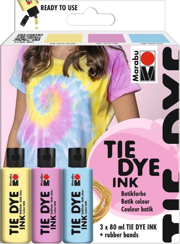 Marabu TIE DYE INK Set Pastell, 3 x 80 ml