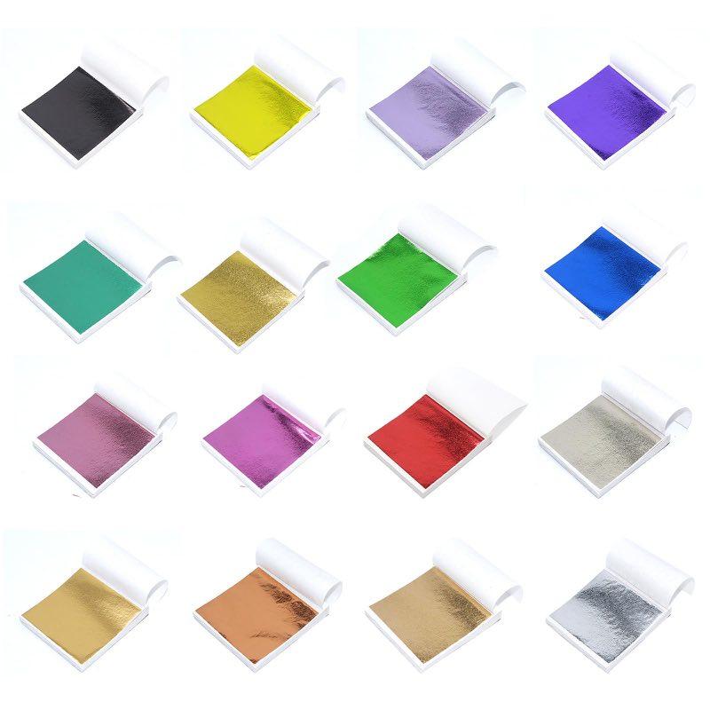 aupawdy Blattgold-Imitation, 320 Blatt, 16 Farben