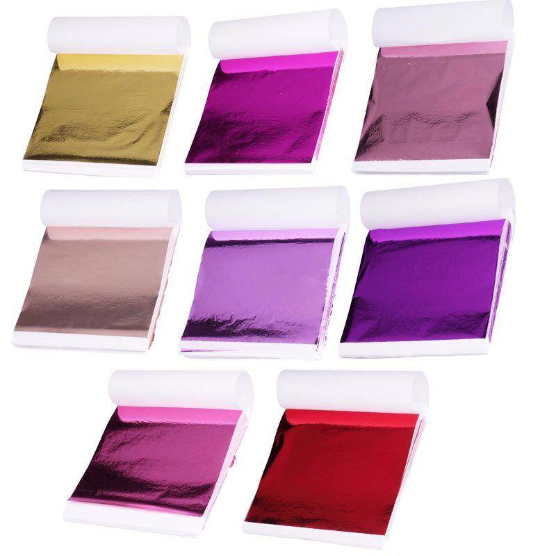 WakiHong Blattgold-Imitation, 400 Blatt, mehrfarbig