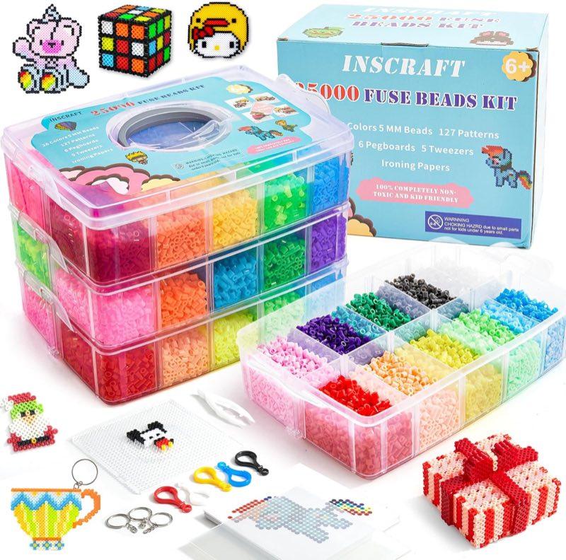 Inscraft Bügelperlen Set 25000 Stück, 5 mm
