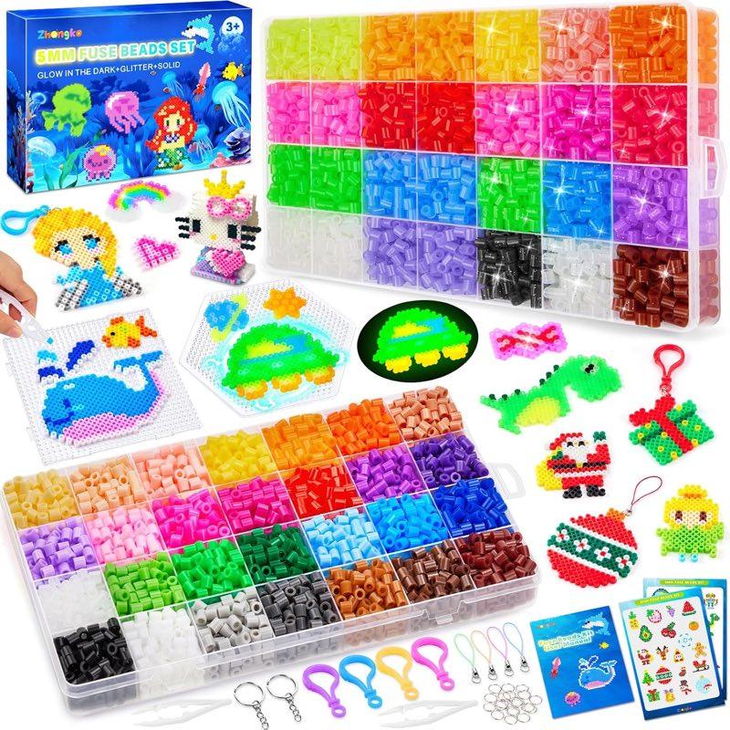 zhongko Bügelperlen Set 48 Farben, 5 mm