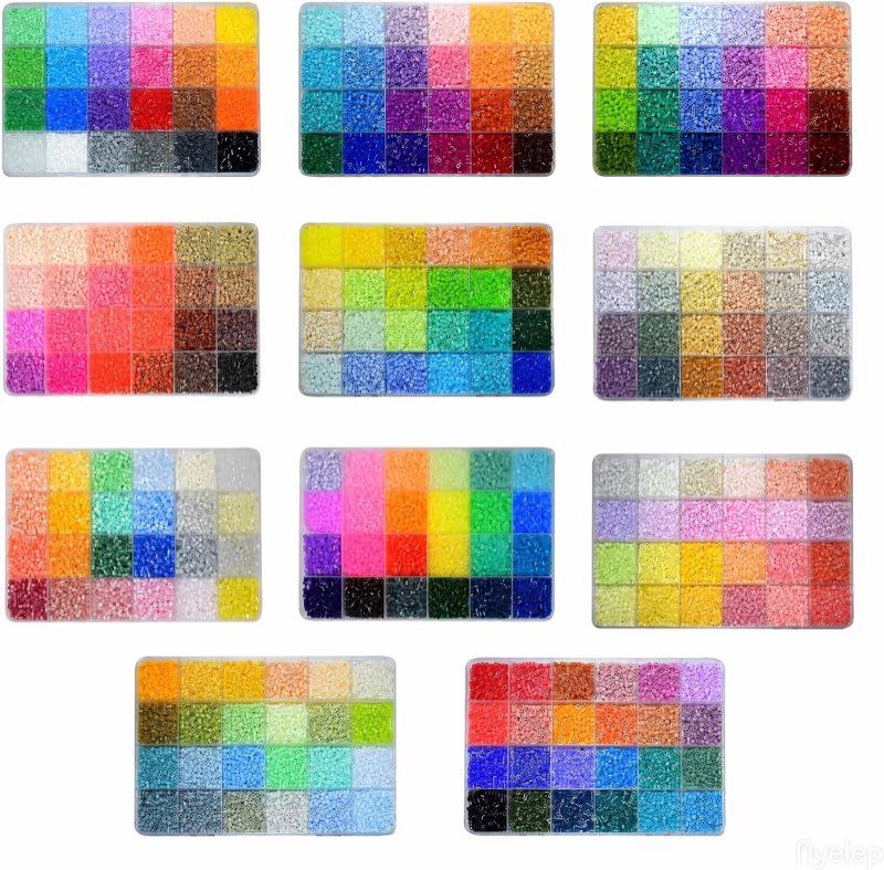 MUNUOSIKEJI Mini-Bügelperlen 2,6 mm, 264 Farben