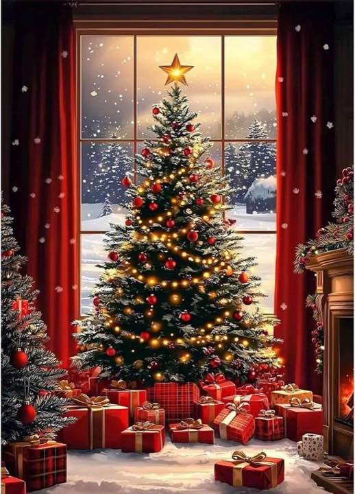 MAXBYE Diamond Painting Weihnachtsbaum, 30×40 cm