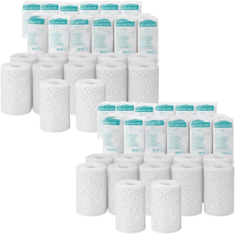 Unbranded Gipsbinden 24er Set, 10 cm x 300 cm, schnelltrocknend