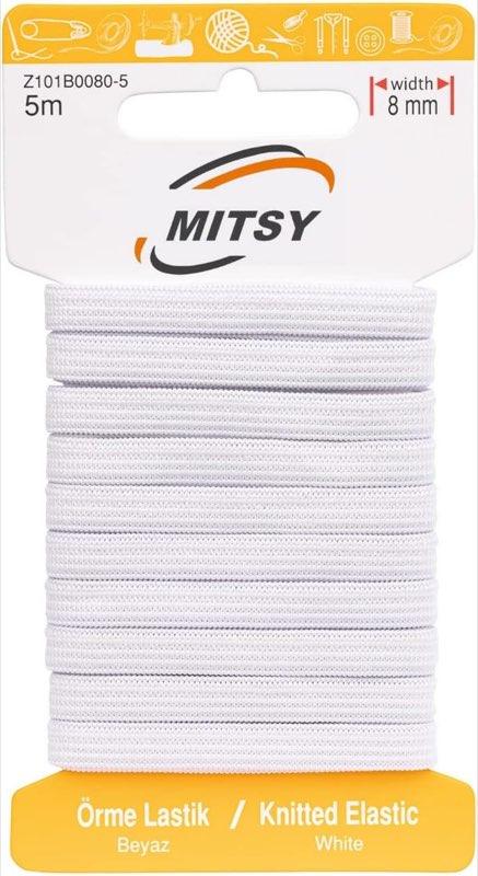MITSY Flachgummi 8 mm x 5 m weiß