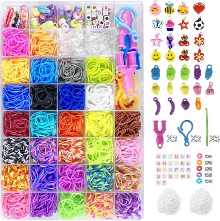 Jsdoin 2700+ Loom Bänder Kit, 30 Farben