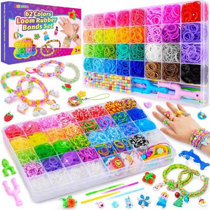 CGBOOM 5000+ Loom Bänder Set, 62 Farben, 2 Boxen