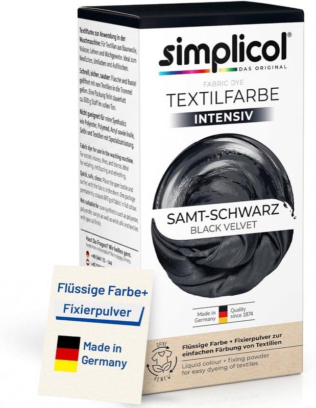 simplicol simplicol Textilfarbe intensiv Samt-Schwarz