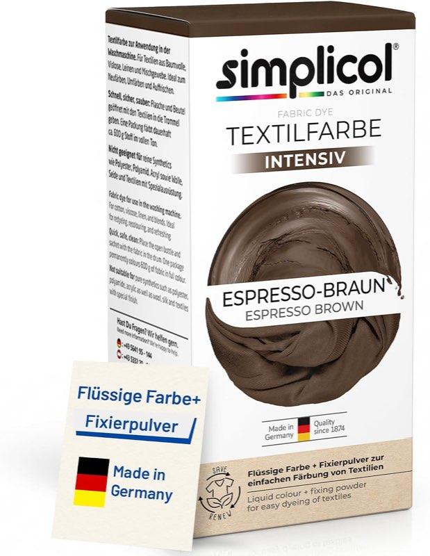 simplicol simplicol Textilfarbe intensiv Espresso-Braun