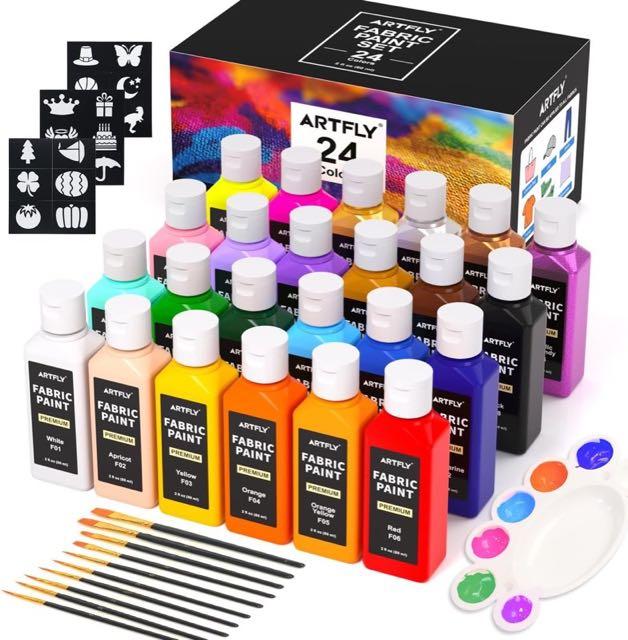 ARTFLY Textilfarben 24 x 60 ml