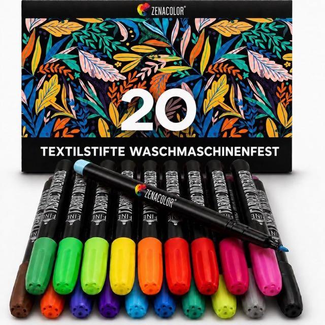 Zenacolor Zenacolor 20 Textilstifte Fein