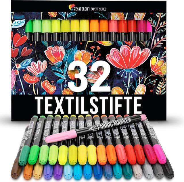 Zenacolor 32 Textilstifte Fein