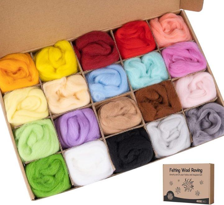 Homewit Filzwolle, 20 Farben je 10 g, 200 g