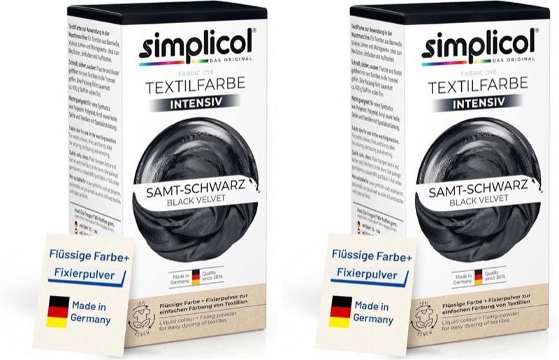 simplicol simplicol Intensiv Samt-Schwarz, 2er