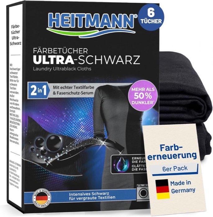 HEITMANN HEITMANN Färbetücher Ultra-Schwarz, 6 Stück