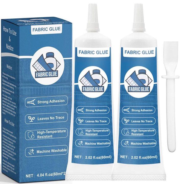120 ml Textilkleber, transparent, waschmaschinenfest, für Baumwolle, Leder, Denim und Polyester