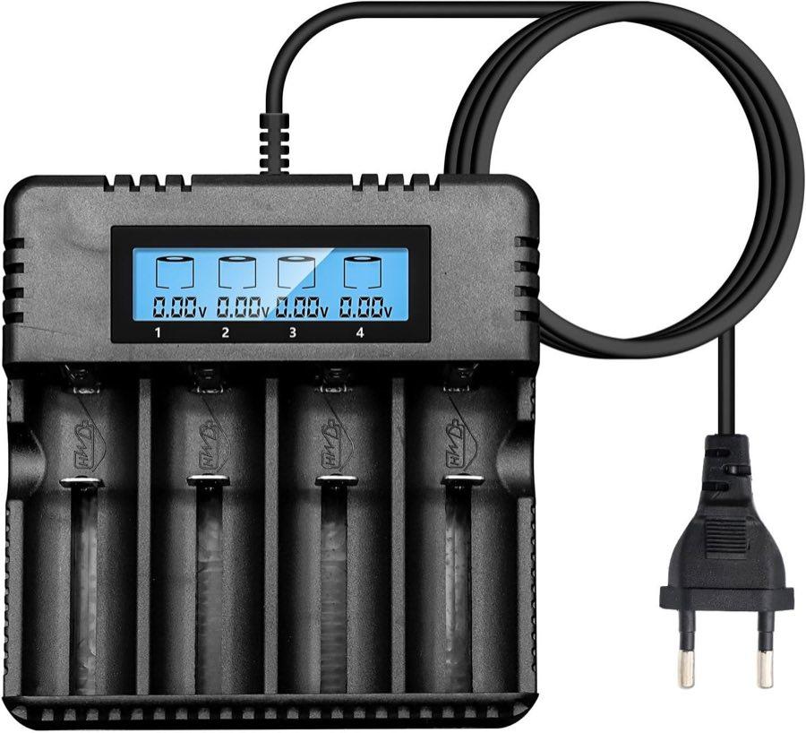 Gbformat 4-Steckplatz LCD-Ladegerät für 3,7-V-Li-Ion