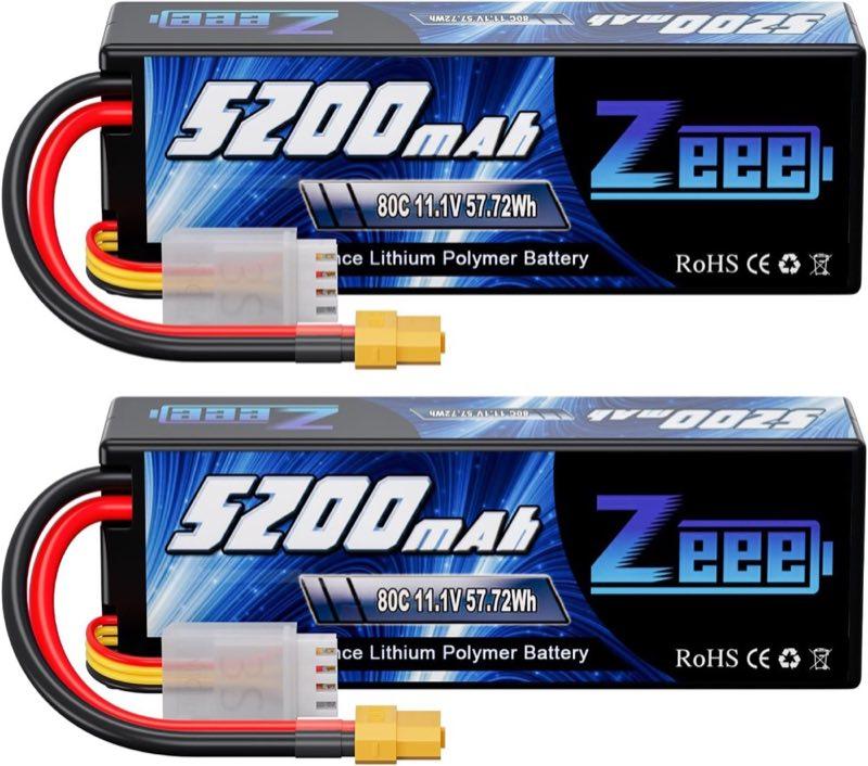 Zeee Zeee 3S Lipo 5200mAh 11.1V 80C RC Akku Hartschalen mit XT60 Stecker(2 STK)