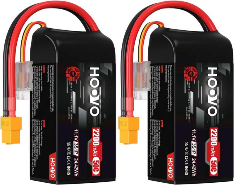 3S Shorty Lipo Akku 11,1V 2200mAh 50C SoftCase XT60 Stecker HOOVO (2 STK)