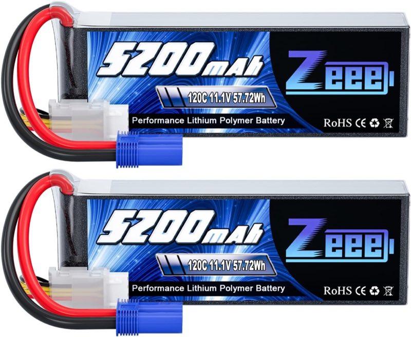 Zeee 3S LiPo Akku 5200mAh 11,1V 120C softcase mit EC5 Stecker(2Stück)