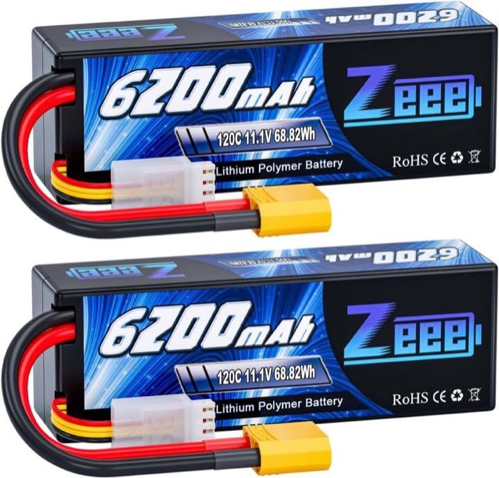 Zeee 3S Lipo Akku 11,1V 120C 6200mAh Hardcase mit XT90 Stecker(2 Packungen)