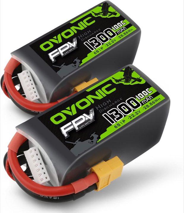 OVONIC 6S 1300 mAh 100C XT60 (2 Stück)