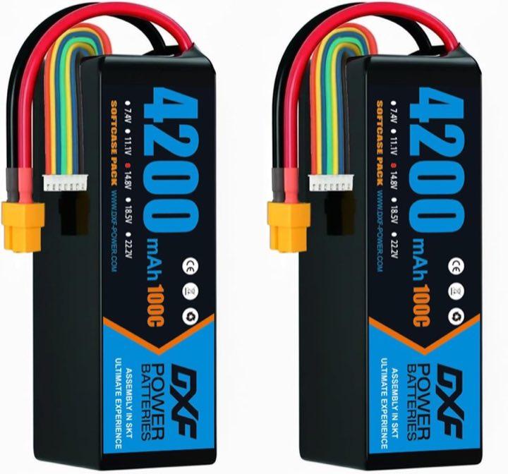 DXF 6S 4200 mAh 100C XT60 (2 Packungen)
