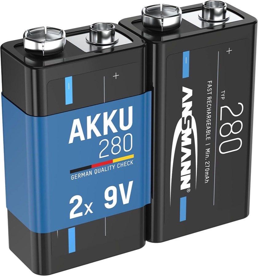 ANSMANN 9V-NiMH, 280 mAh, 2 Stück