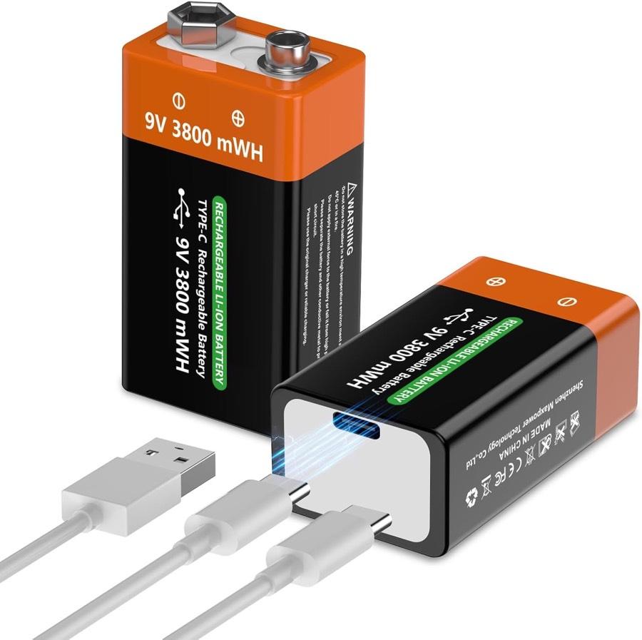 JUBOTY 9V-Li-Ion, 3800 mWh, 4 Stück