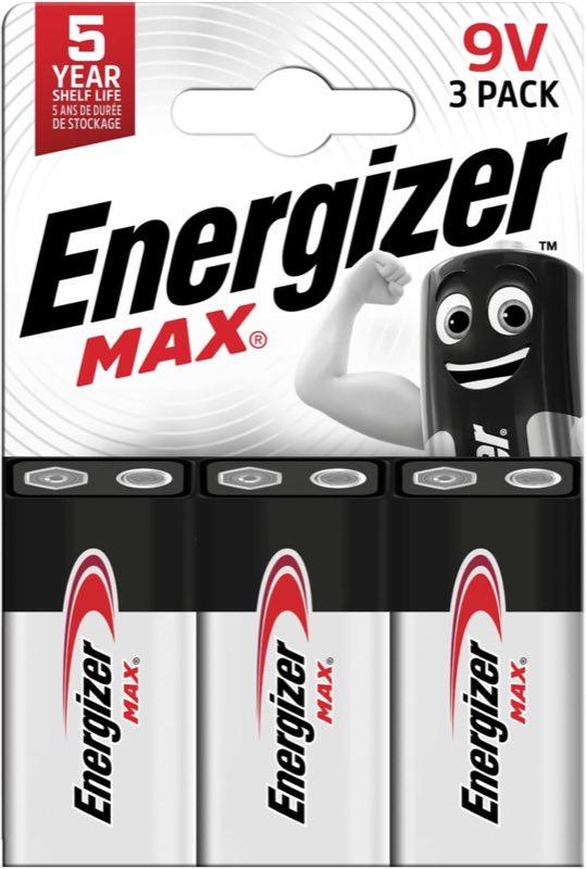 Energizer Max 9V, 3 Stück