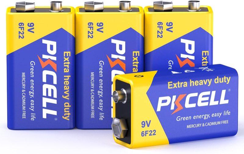 PKCELL 9V 6F22, 4 Stück