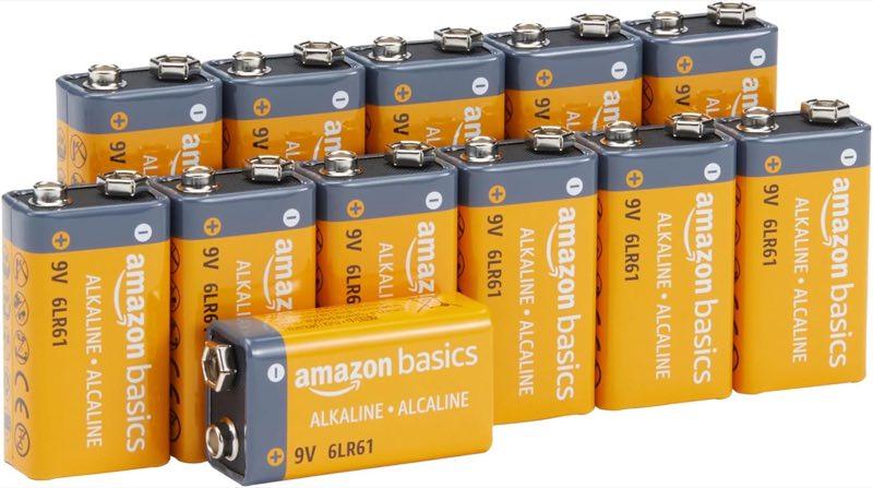 Amazon Basics 9V Alkaline, 12 Stück