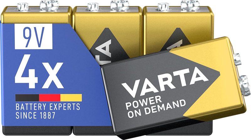 VARTA Power on Demand 9V, 4 Stück