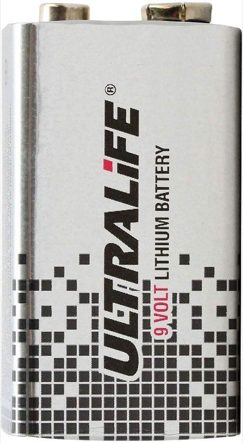 Ultralife Ultralife U9VL Lithium Batterie 9 V, E-Block (U9VL, U9VL-J, 1,2Ah)
