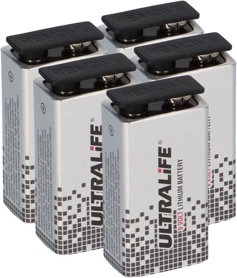 Ultralife 5er Set 9 V Lithium (SLM 9 V) Batterie Lithium 9-Volt